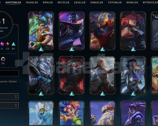 EUW İLK SAHİBİNDEN 141 KOSTÜM EMERALD HESAP