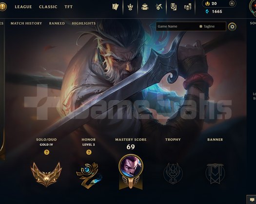 TR Gold 4 yasuo skinli hesap