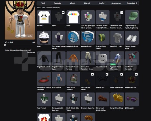 2016 Roblox Hesabi Eski Eşyalar