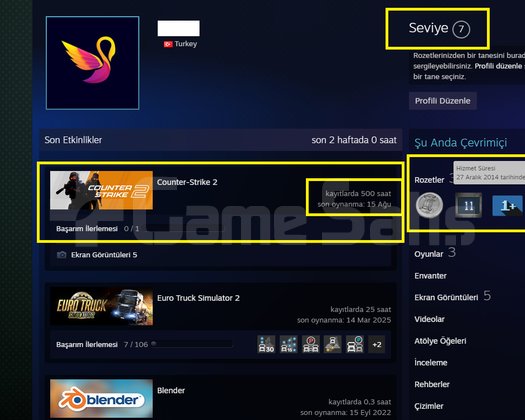 TR HESAP+FACEİT+5 MADALYA 224 WİN 500 SAAT SEÇKİN