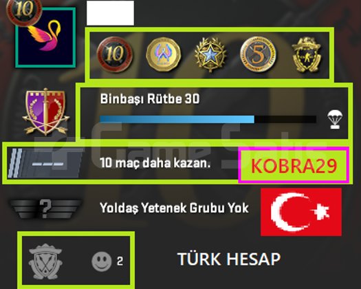 TR HESAP+FACEİT+5 MADALYA 224 WİN 500 SAAT SEÇKİN
