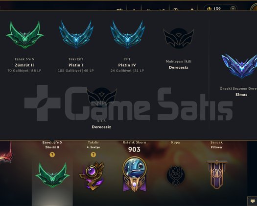 EUW | 370 KOSTÜM 619 LVL 58K ÖZ EFSANE MAİL HESAP