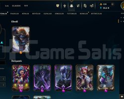 EUW | 370 KOSTÜM 619 LVL 58K ÖZ EFSANE MAİL HESAP
