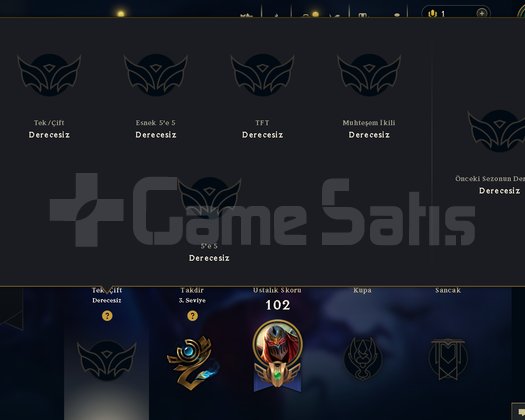 EUW FRESH HANDMADE 30LP GAİN 10 LP LOSS SEZON8 ACC