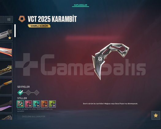 VCT 25 KARAMBİT//5 VANDAL//BOL SKİNLİ HESAP!