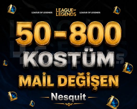 VIP | 50-800 KOSTÜM | MAİL DEĞİŞEN | +8.000 SATIŞ
