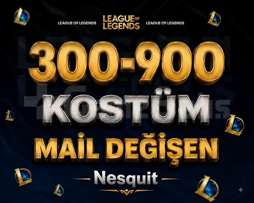 VIP | 300-900 KOSTÜM | MAİL DEĞİŞEN | +8.000 SATIŞ