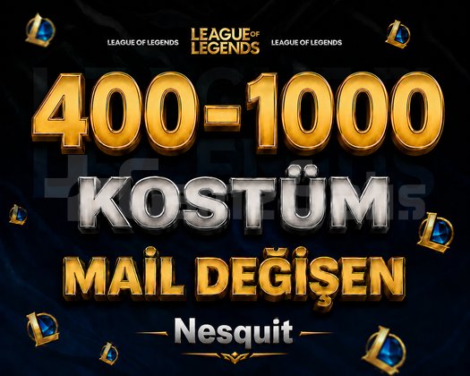 VIP | 400-1000 KOSTÜM | MAİL DEĞİŞEN| +8.000 SATIŞ