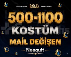 VIP | 500-1100 KOSTÜM | MAİL DEĞİŞEN| +8.000 SATIŞ