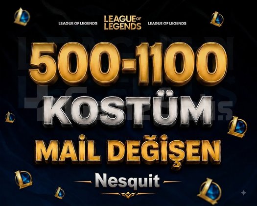 VIP | 500-1100 KOSTÜM | MAİL DEĞİŞEN| +8.000 SATIŞ