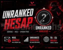 4 adet mail onaysız unranked hesap