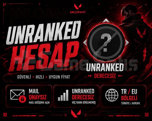 4 adet mail onaysız unranked hesap