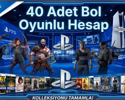 40 Adet Bol Oyunlu Fırsat Hesabı PS4/PS5/PRO