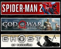 Spider-Man 2 +God Of War +Ghost Of Tsushima