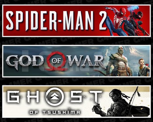 Spider-Man 2 +God Of War +Ghost Of Tsushima