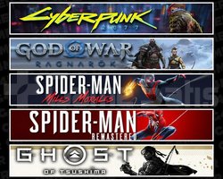Cyberpunk +Ragnarök +Miles +Spider 1 +Tsushima