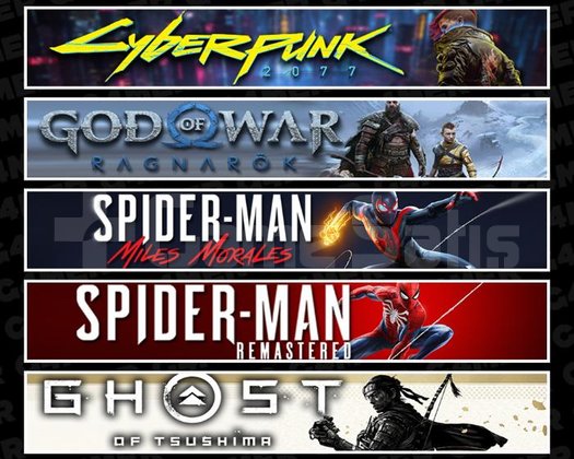 Cyberpunk +Ragnarök +Miles +Spider 1 +Tsushima