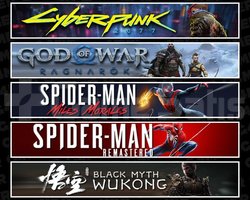 Cyberpunk +Ragnarök +Miles +Spider 1 +Wukong