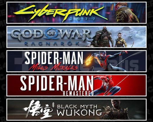 Cyberpunk +Ragnarök +Miles +Spider 1 +Wukong