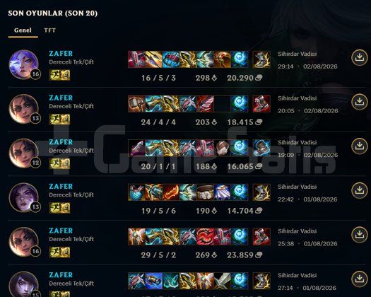 GÜNCEL TR CHALLENGERDAN ELO BOOST HİZMETİ