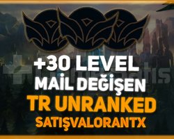 TR + 30 LEVEL + UNRANKED + MAİL DEĞİŞEN + HESAPLAR