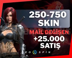 250-750 SKIN | MAİL DEĞİŞEN RANDOM | 35,000+ SATIŞ