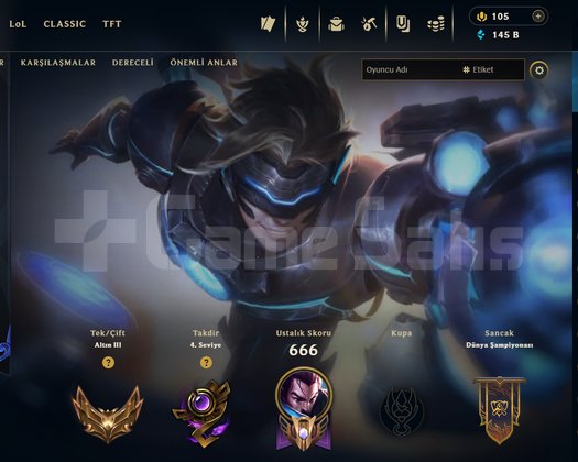 475 Level 200 Kostüm Altın Hesap