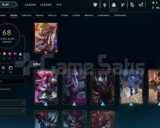 TR Zümrüt 4 70 Level 88 şampiyon 68 Skin 46b mö
