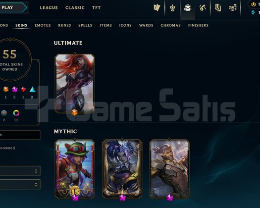 TR Zümrüt 4 güzel skinli destek main hesap