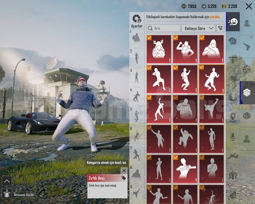 Spor Arabali 15 Özel emoji Sakallı Full Hesap
