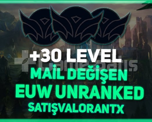 EUW + UNRANKED + MAİL DEĞİŞEN + HESAPLAR!