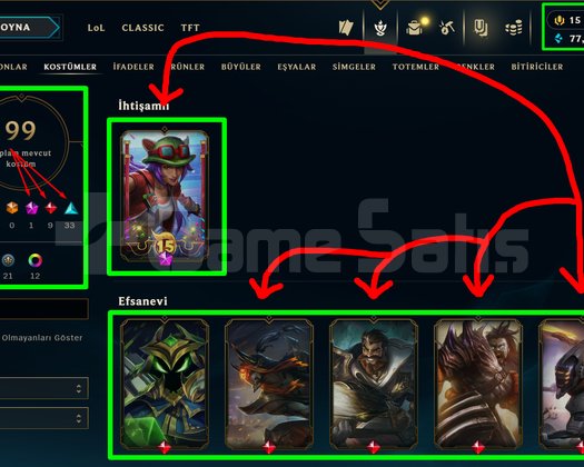 TR + 134 LVL + 99 KOSTÜM + 91 HERO + TEL + MAİL!