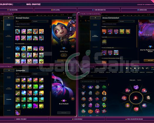 MAİL ONAYSIZ | 732 KOSTÜM | 674 LVL | +600K