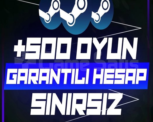 +500 OYUN GARANTİ STEAM HESAP | Oto Teslim