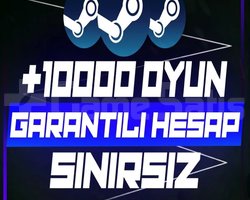 +10.000 OYUN GARANTİ STEAM HESAP | Oto Teslim