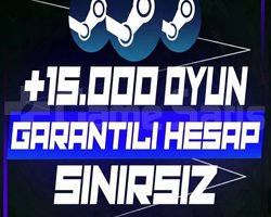 STEAM 15.000 OYUNLU RANDOM HESAP