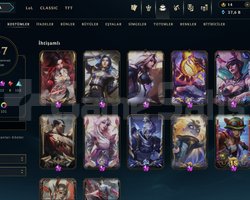 257 Skin Unraked - 238 level hesap