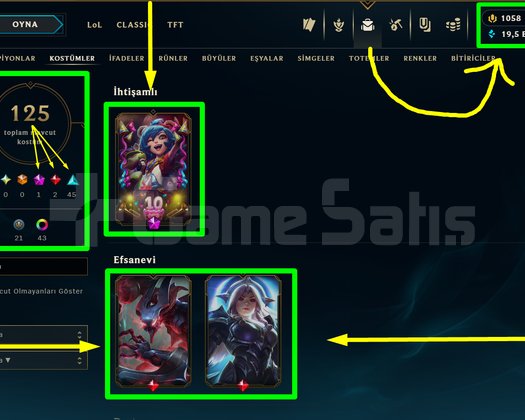 277 LVL + 125 KOSTÜM + 1.058 RP + BRONZ 1 + MAİL!