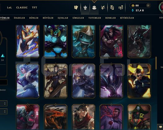 225 LVL + 86 KOSTÜM + 110 HERO + GÜMÜŞ 2 + MAİL!
