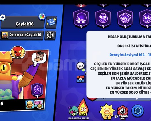 2018 kayıtlı 53 bin kupa satılık hesap