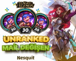 +30 LEVEL + UNRANKED + MAİL DEĞİŞEN + HESAPLAR!