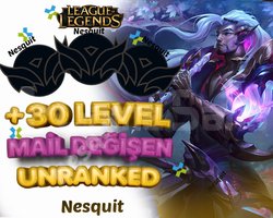+30 LEVEL + UNRANKED + MAİL DEĞİŞEN + HESAPLAR!