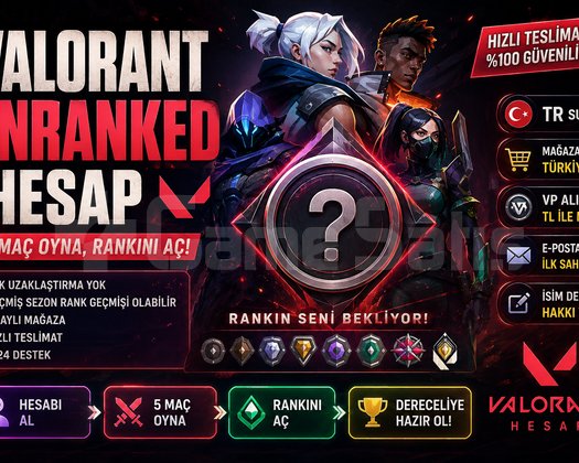 İLK MAİL SİZİN! UNRANKED TR - HIZLI TESLİMAT