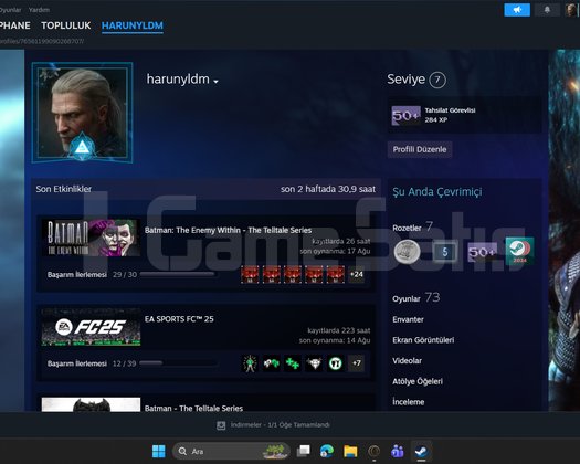 5 SENELİK HİKAYELİ OYUN AĞIRLIKLI STEAM HESABI