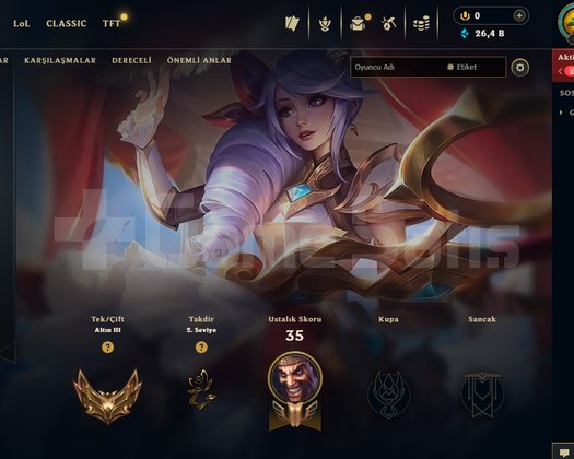 TR GOLD +30 LP 37 SKIN 59WR HESAP