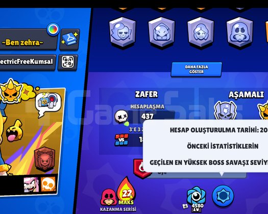 Brawl Stars uygun acil satılık kız hesabı