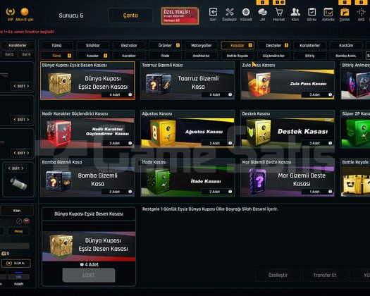54K Materyalli 58 Seviye Zula Hesabı