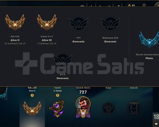 523 KOSTÜM 214K ÖZ 551 LVL EFSANE DOLU MAİL HESAP