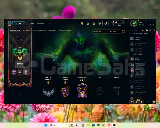 LOL HESABI 234 LvLELO DUO SILVER 4 KOSTUM İÇİN