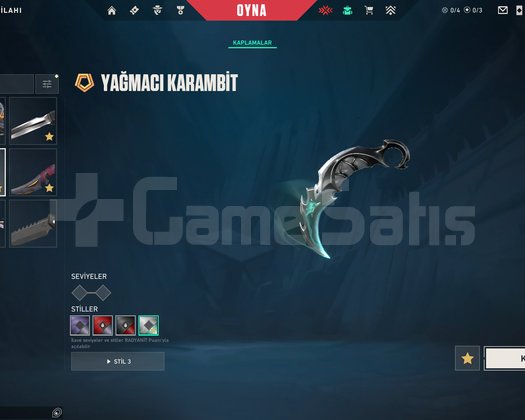 Arcane Set Zifiri Tırpan Yağmacı Karambit Faz